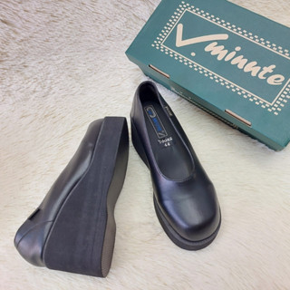 MASTER By Vminute#LOAFER76042 รองเท้าหนังโลฟเฟอร์ รองเท้าดัมเมเยอร์ เชียร์ลีดเดอร์ ทรงเกาหลี ส้นสูงหนาสไตล์เกาหลี (#05)