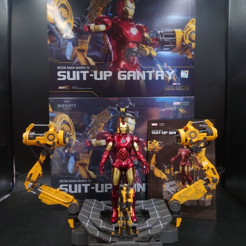 พร้อมส่ง💥 โมเดล Ironman Mark IV With Suit Up Gantry อลังการ งานแท้ลิขสิทธิ์ ZD Toys💥 สูง 19 Cm เปลี่