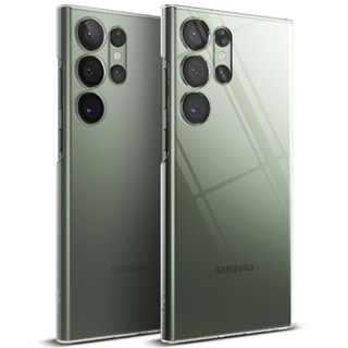 Ringke Slim สำหรับ Galaxy S23 Ultra Ringke Case บางเฉียบโปร่งใส อัลติเมททินฮาร์ดพีซี ฝาครอบโทรศัพท์แบบเคลือบผิวแบบยกขอบแบบยกขึ้น