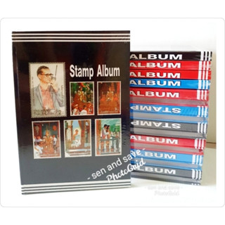 สมุดสะสมแสตมป์ Stamp Album  ปกแข็งเคลือบเงา สวยงามแข็งแรง 7 แผ่นใส่ได้เยอะ(เล่มใหญ่)ส่งจากไทย