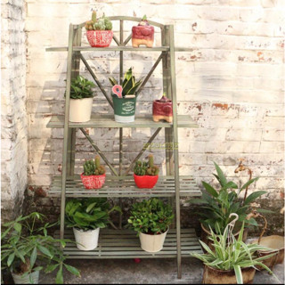 Retro wrought iron for the old succulent flower rack shelf home decoration storage rack shelves