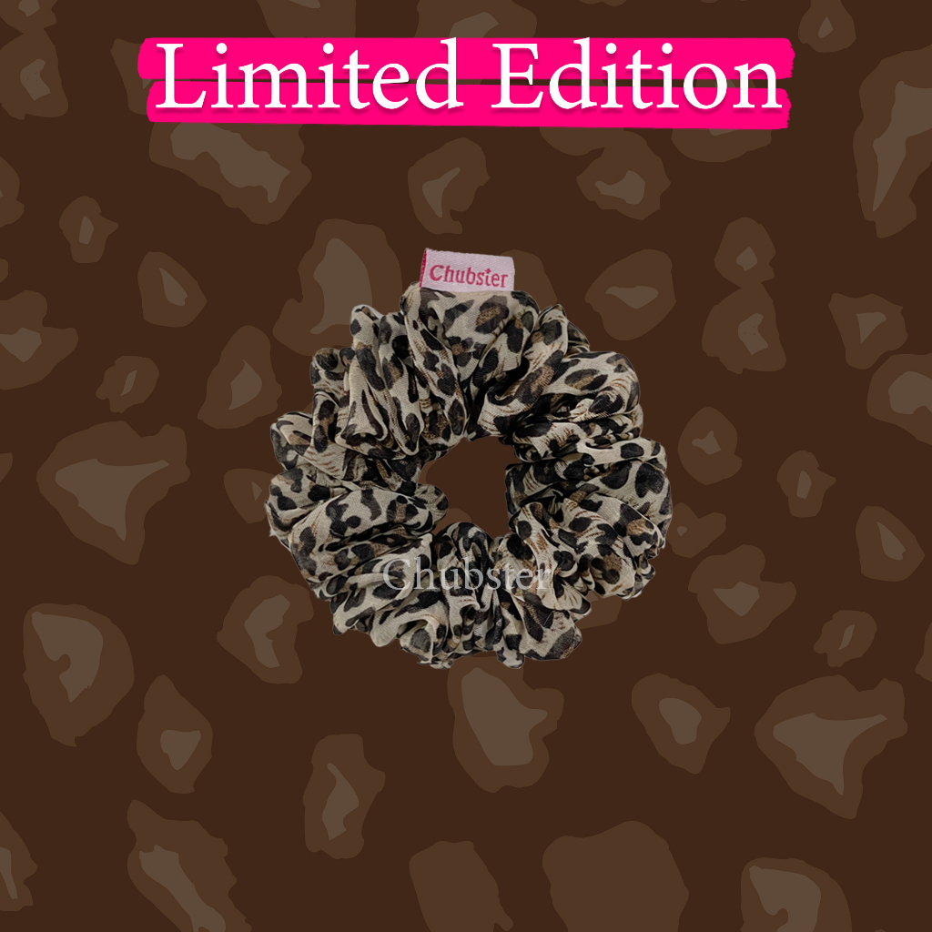 T3 ลายเสือ mini-10cm. ยางรัดผม Scrunchies ยางรัดผมโดนัท