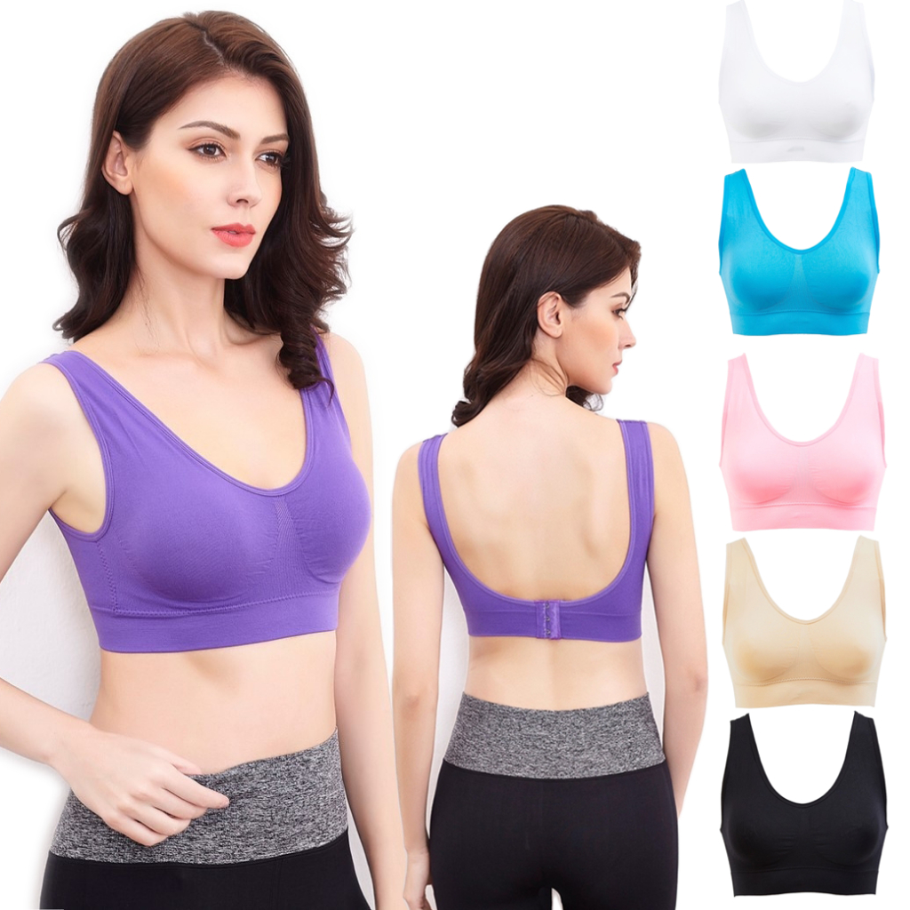 SB-115 SALE สปอร์ตบราตะขอหลัง สปอร์ตบราไซส์ใหญ่ เสื้อชั้นในไร้โครง บราคนอ้วน ชุดชั้นในผู้หญิง บราไร้โครง