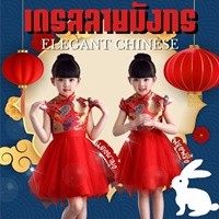 ชุดเดรสตรุษจีน Elegant Chinese style ฟรุ้งฟริ้ง