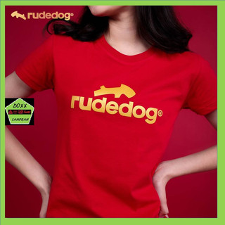 Rudedog เสื้อคอกลม ชายหญิง รุ่น ไชนิส สีแดง