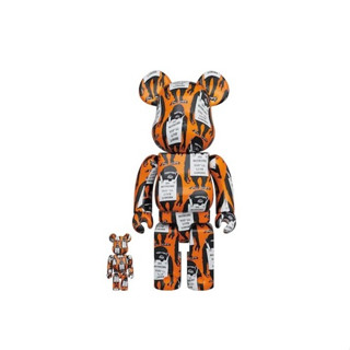 PROSPER - Bearbrick Monkey Sign Orange 100% &amp; 400% Set