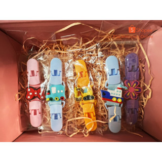 BOX SET B++//++ ที่หนีบผ้าเช็ดหน้า 5 ชิ้น บรรจุในกล่อง PALETTE Blossom