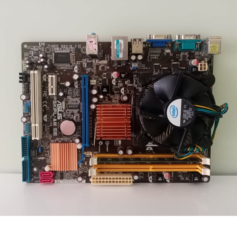 เมนบอร์ด  ASUS P5KPL-AM SE + CPU Intel®  Core 2  E7400 + แรม 2 GB.