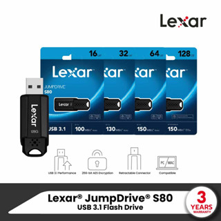 Lexar JumpDrive S80 USB 3.1 Flash Drive, USB 3.0, 2.0 (ยูเอสบี แฟลชไดรฟ์)