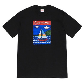 ใหม่พร้อมส่ง ของแท้ เสื้อยืด Supreme Sailboat Black Tee