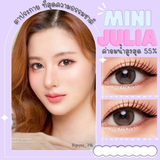 ✨ Mini julia / Gray Brown ขนาดมินิ mini ☀️กรองแสง uv ค่าอมน้ำสูง เลนส์แท้จดทะเบียนถูกต้อง ผ่าน อย.ไทย ✔️