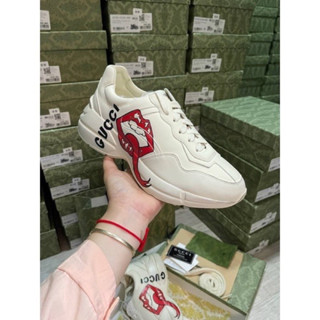 รองเท้าผ้าใบหนัง Sneakers (size36-45) Cream 1990