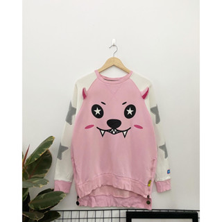 เสื้อสเวตเตอร์มือสองสีชมพูelstinko
