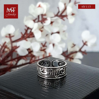 MT แหวนนิ้วเท้าเงินแท้ ลายแมงป่อง งานรมดำ Solid 925 Sterling Silver Toe Ring (str115) MT Jewelry มณีธารา