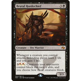 [MTG] Brutal Hordechief [FRF] [BLACK] [MYTHIC] [NORMAL] [ENG] (การ์ดเมจิค / Magic the Gathering)