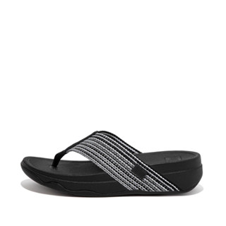 FITFLOP Womens SURFA Toe-Post Sandals รองเท้าแตะ ฟิตฟลอป ผู้หญิง แท้ สีดำ E84-090