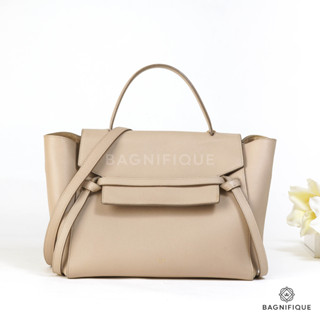 CELINE BELT BAG MINI LIGHT TAUPE CALF GHW