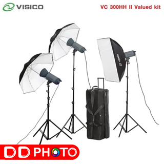 ชุดไฟสตูดิโอสำหรับถ่ายภาพ VISICO VC 300HH II WITH 75 W LED