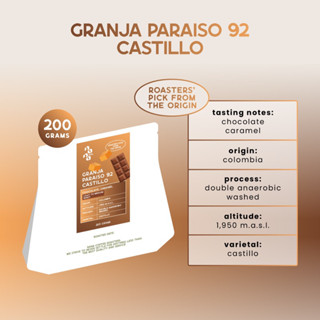 Granja Paraiso 92 Castillo 200 g. เมล็ดกาแฟ light-medium roast by Nana Coffee Roasters