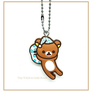 Rilakkuma Rubber Strap ริลัคคุมะ พวงกุญแจแสตรปยาง หนุนหมอน งาน San-x แท้ จากญี่ปุ่น