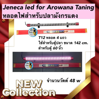 Jeneca led for Arowana Taning หลอดไฟสำหรับปลามังกรแดง T12 หลอด 4 แถว ใช้สำหรับตู้ปลา ขนาด 142 cm. สำหรับตู้ 60 นิ้ว