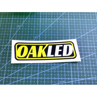 สติ๊กเกอร์แปะรถมอเตอร์ไซค์รถยนต์ ลายOAKLED สีเหลืองขาว