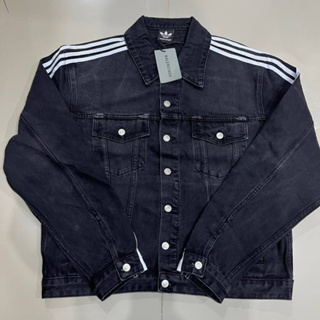 เสื้อแจ็คเก็ต บารอง&amp;อาดิดาส side-stripe denim jacket งานสวยมาก พร้อมส่ง Size 48 / 50