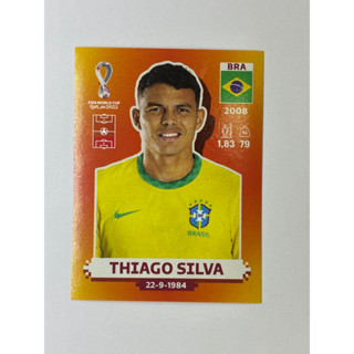 สติ๊กเกอร์สะสม Thiago Silva ฟุตบอลโลก Worldcup 2022 Brazil Brasil ของสะสมทีมฟุตบอล บราซิล