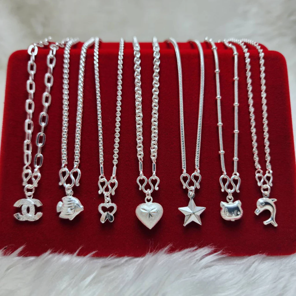สร้อยคอเงิน20ลาย 💎รายใหญ่" 💫ราคาส่ง" รับประกันสินค้า ใส่ได้ ทุกเพศ ทุกวัย