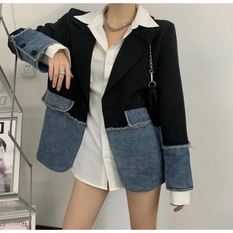 Two Tone Blazer เบลเซอร์ผู้หญิง ทูโทน