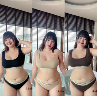 Babydeer.plussize | BD34🦌 บีกีนี่ขอบยางแบรนด์  | บีกีนี่สาวอวบอ้วน ชุดว่ายน้ำสาวอวบอ้วน เสื้อผ้าสาวอวบอ้วน