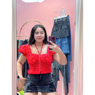 #เสื้อแขนตุ๊กตา #เสื้อไข่มุข #เสื้อแดง#เสื้อเจ้าหญิง