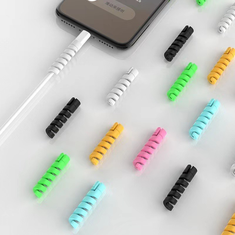 5PCS ม้วนเก็บสายอเนกประสงค์ลา อุปกรณ์จัดเก็บสายหูฟัง