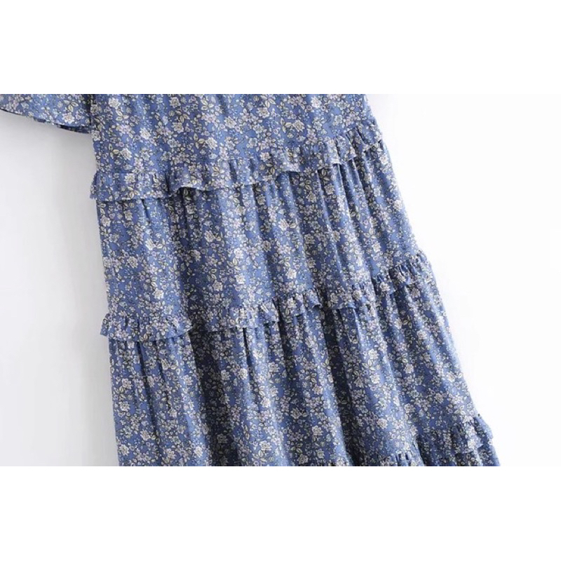Blue Jamille Dress *สินค้าขายดี* - รูปที่ 5