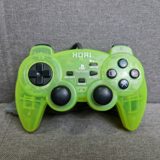 [SELL] PS1 Controller HORI Analog Sindou Pad Transparent Green (USED) จอย PS1 มือสอง !!