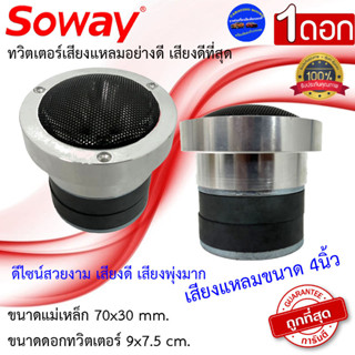 พร้อมส่งทันที!! ราคา/ดอก SOWAY รุ่น TW-2504 ลำโพงทวิตเตอร์เสียงแหลม ทวิตเตอร์แหลมจาน แหลมนรก ขนาด 4นิ้ว เสียงดีมาก