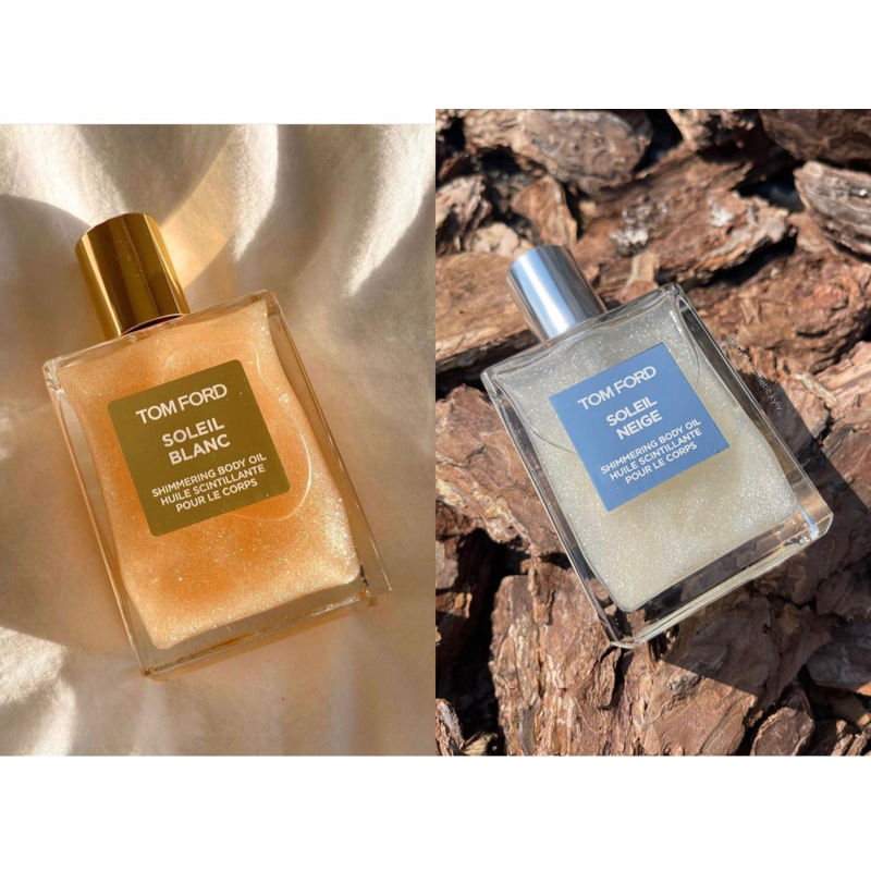 แท้ป้ายไทย Tom Ford soleil blanc shimmer ing body oil , soleil neige