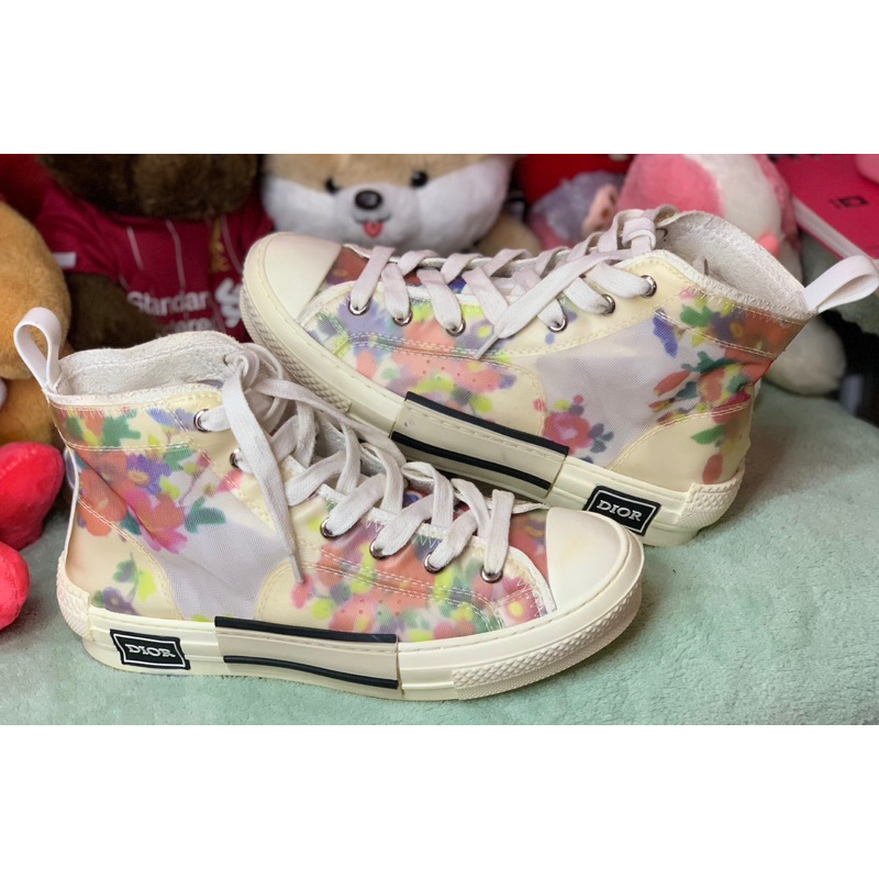 รองเท้าผ้าใบ Dior  B23 High Top Flowers Oblique size39 มือ2 แท้