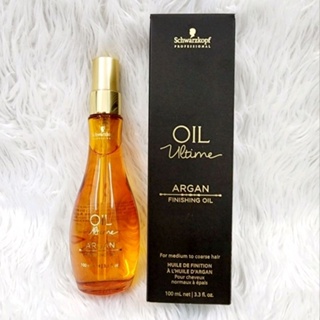 Schwarzkopf Oil Ultime Finishing Oil Argan 100ml Exp.04/2025 ออยล์บำรุงเส้นผม เหมาะสำหรับผมเส้นใหญ่และเส้นผมหนา