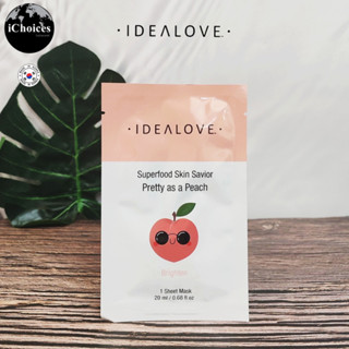 [Idealove] Superfood Skin Savior Pretty as a Peach Brighten 1 Sheet Mask แผ่นมาร์กหน้า ให้ความชุ่มชื้น