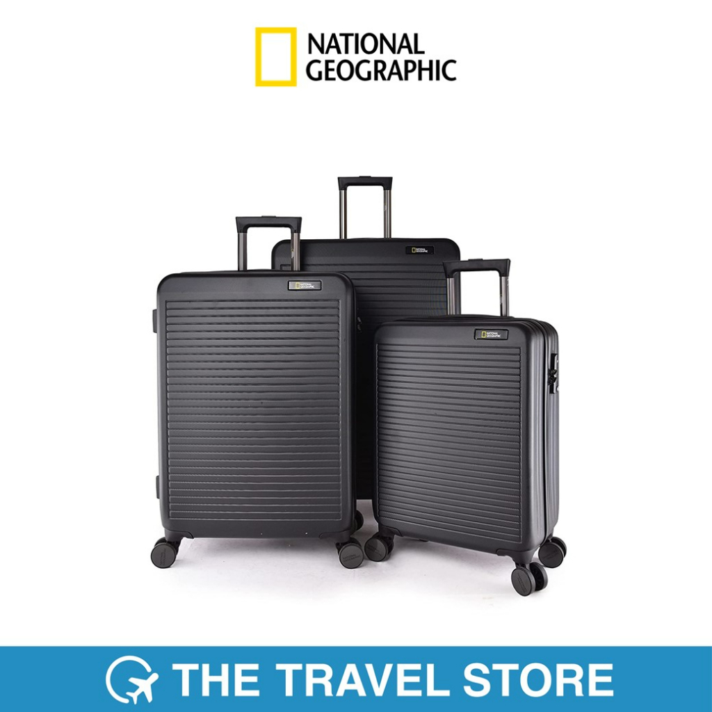 NATIONAL GEOGRAPHIC Pulse Hardcase Luggage S20, M24, L28 - Black (3 years warranty) กระเป๋าเดินทาง กระเป๋าลาก