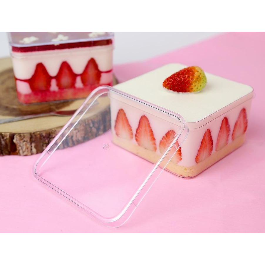 RW 1326  กล่องพลาสติกใส / กล่องเหลี่ยมจตุรัส / กล่องเค้ก