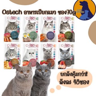 *ยกลัง* Ostech อาหารเปียกแมว เกรดพรีเมี่ยม ซอง70g 😻