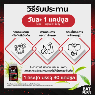 BAT FURN Green Tea Extract แบท เฟิร์น กรีนที EGCG 90%
