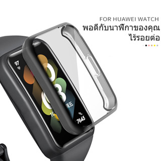 Huawei Band 6/7/8 Honor Band 6 Case 2 in 1 PC Hard Edge กระจกเทมเปอร์เคสกันรอยหน้าจอ