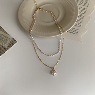 2 layer pearl necklace - morning.earrings