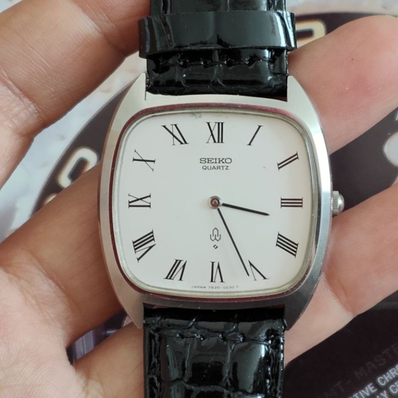 นาฬิกา Vintage Seiko นาฬิกาญี่ปุ่นมือสอง สภาพสวย หน้าขาวหลักโรมัน เรียบหรู ระบบ quartz