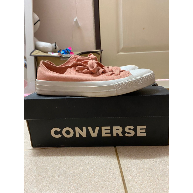 รองเท้า Converse ผู้หญิง All Star Gloss Glitter Ox-Peach