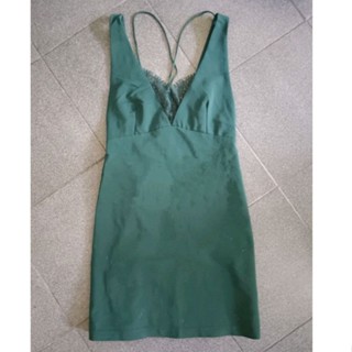 เดรสสีเขียวเซ็กซี่แบรนด์ zara