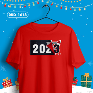 ใหม่! เสื้อ2023 เสื้อยืดสีแดงผ้าTK สวยปัง รหัส 0RD-1618